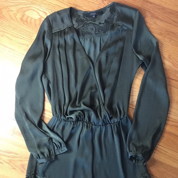 Guess Pants - Guess, Dark green womens xs Romper